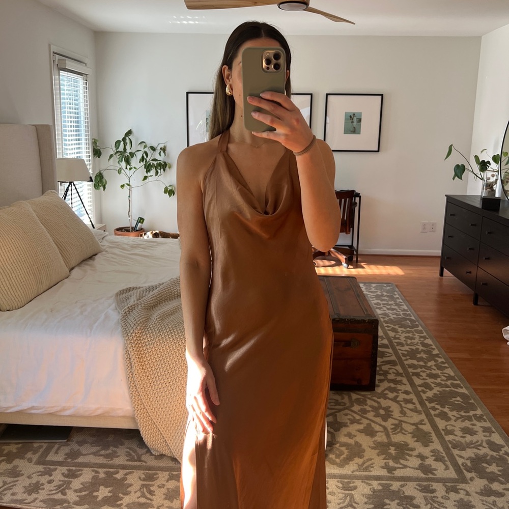 Hello Molly Bronze Midi Dress